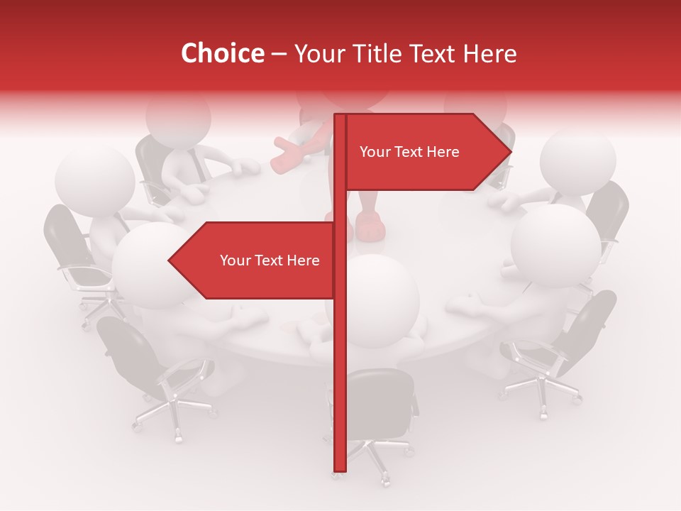 Chairs Puppets Person PowerPoint Template