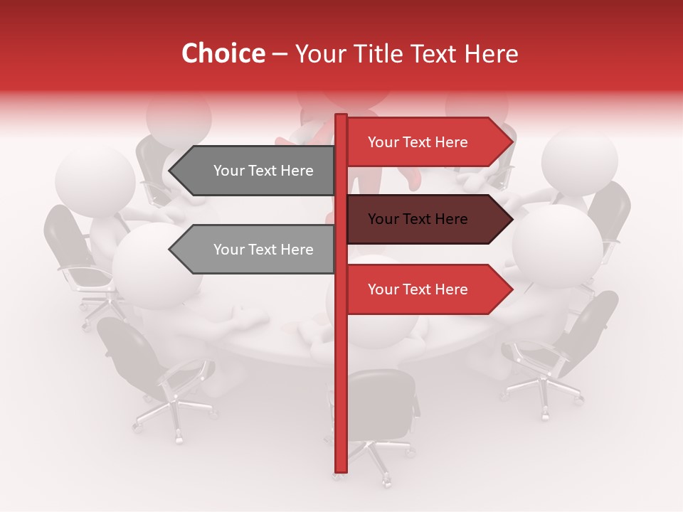 Chairs Puppets Person PowerPoint Template