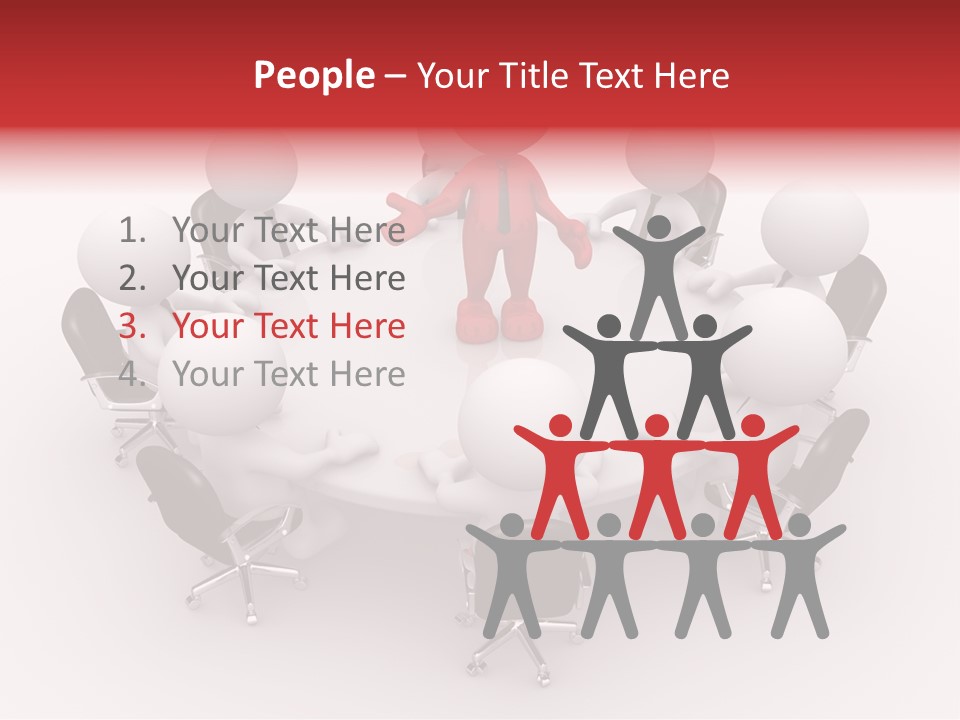 Chairs Puppets Person PowerPoint Template