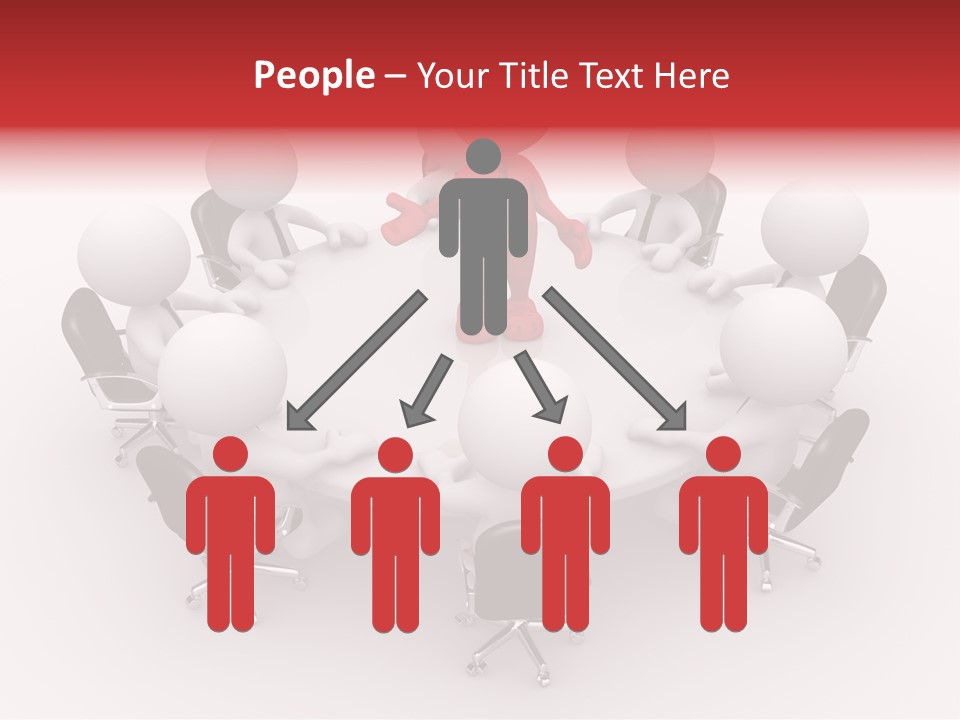 Chairs Puppets Person PowerPoint Template