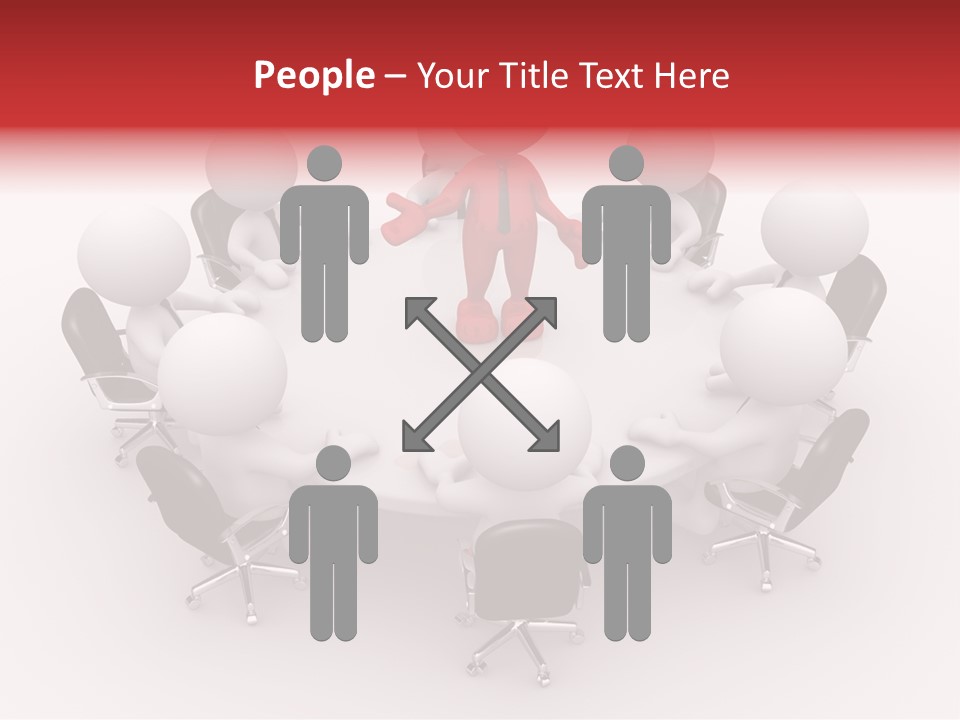 Chairs Puppets Person PowerPoint Template