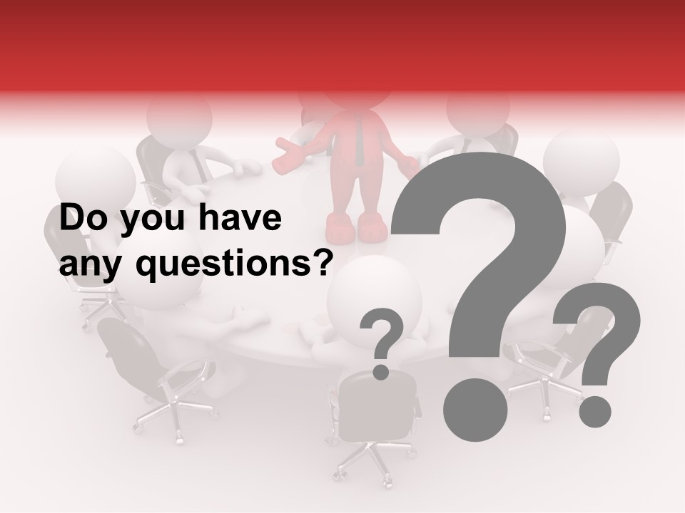 Chairs Puppets Person PowerPoint Template