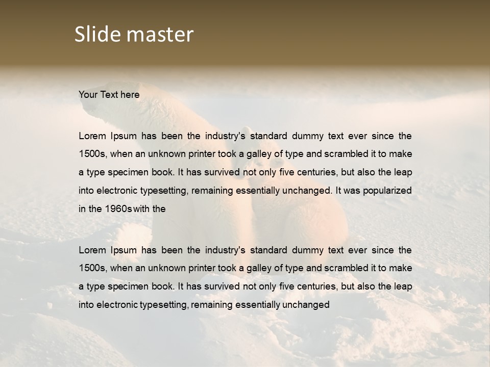 Cold Young Animal PowerPoint Template