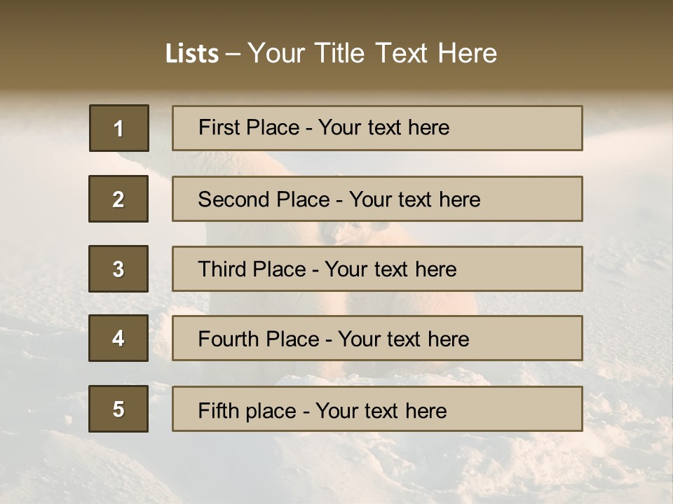 Cold Young Animal PowerPoint Template