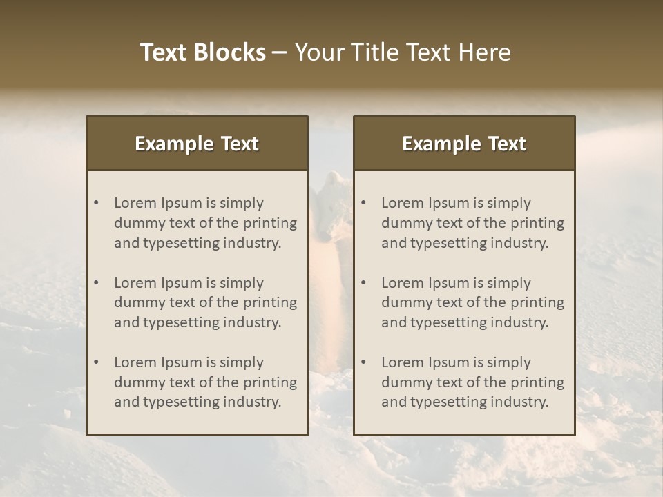 Cold Young Animal PowerPoint Template