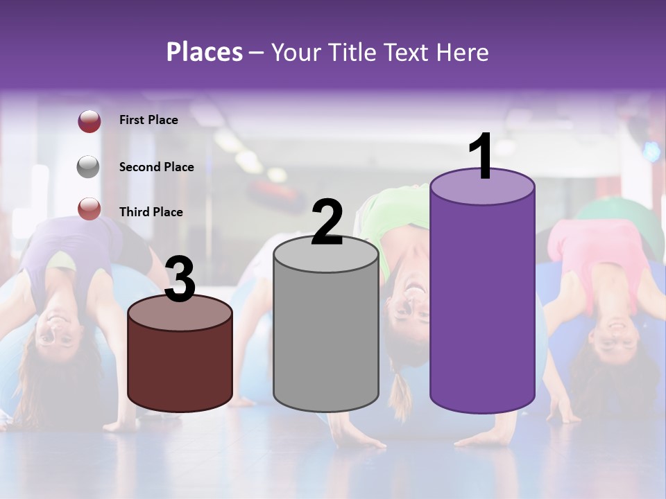 People Ball Sitting Ball PowerPoint Template