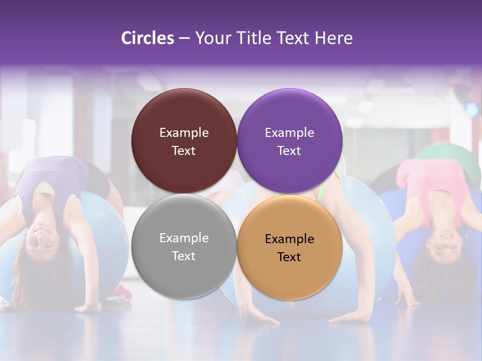 People Ball Sitting Ball PowerPoint Template