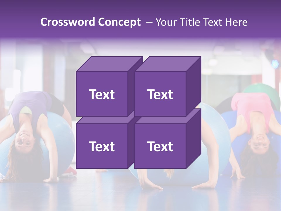 People Ball Sitting Ball PowerPoint Template