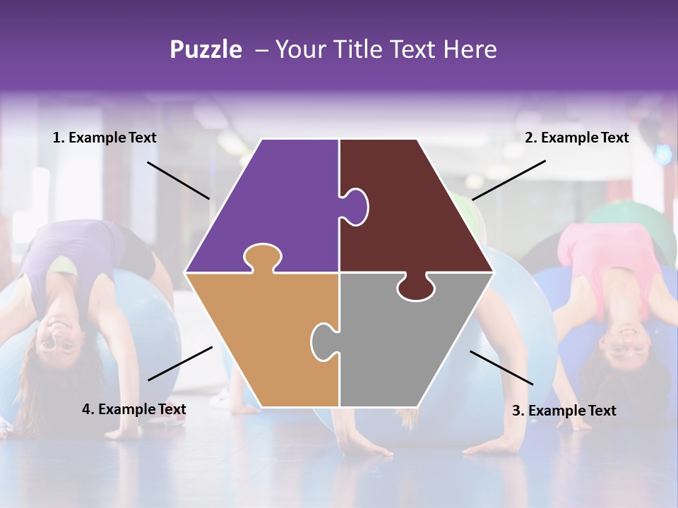 People Ball Sitting Ball PowerPoint Template