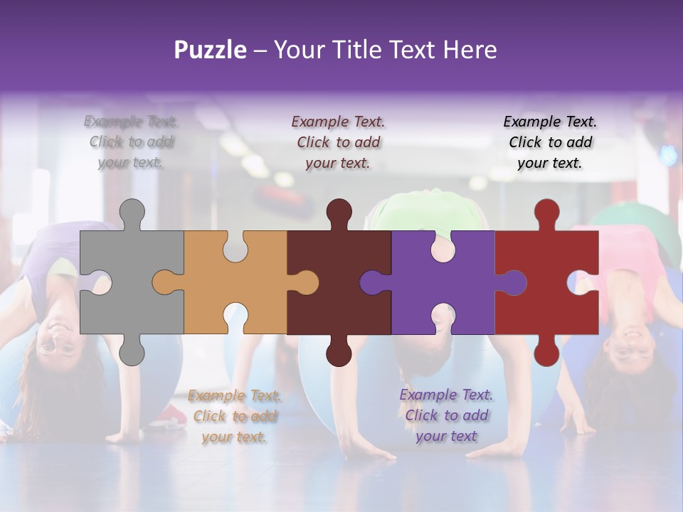 People Ball Sitting Ball PowerPoint Template