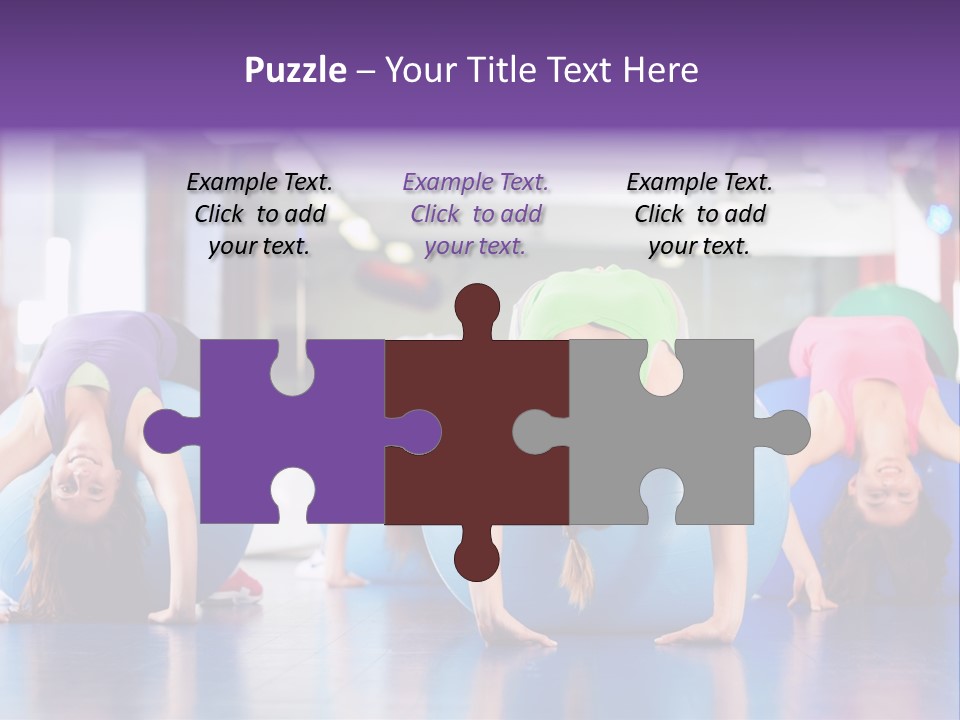 People Ball Sitting Ball PowerPoint Template