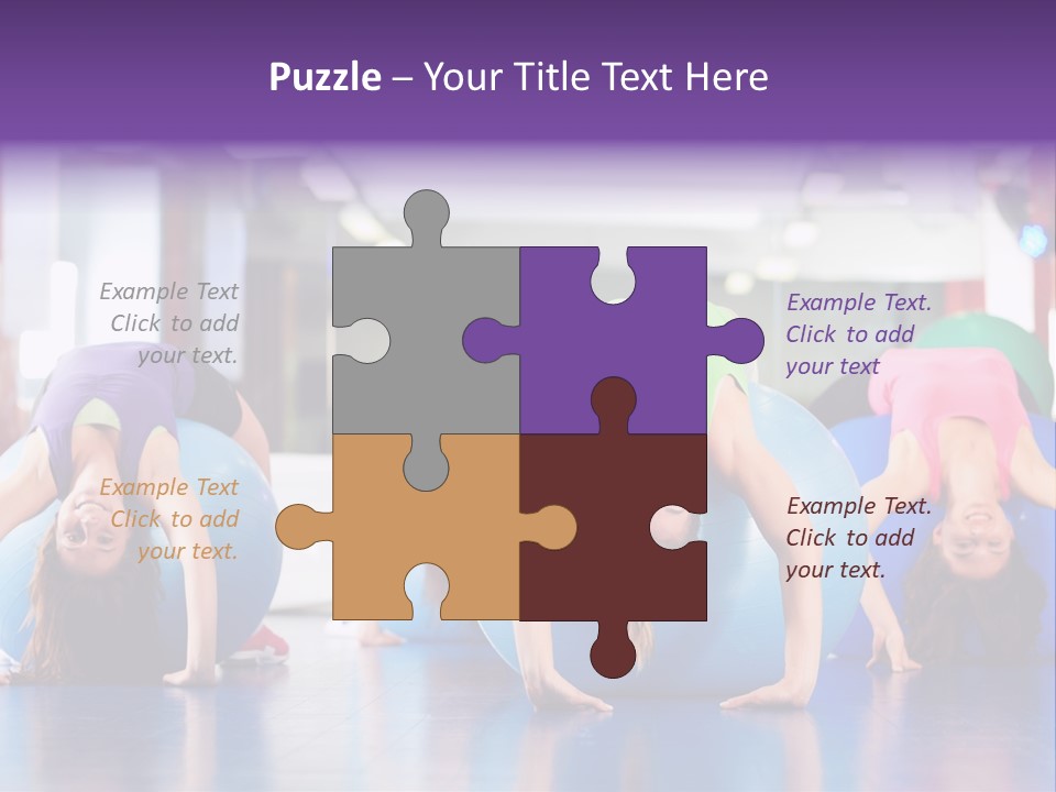 People Ball Sitting Ball PowerPoint Template