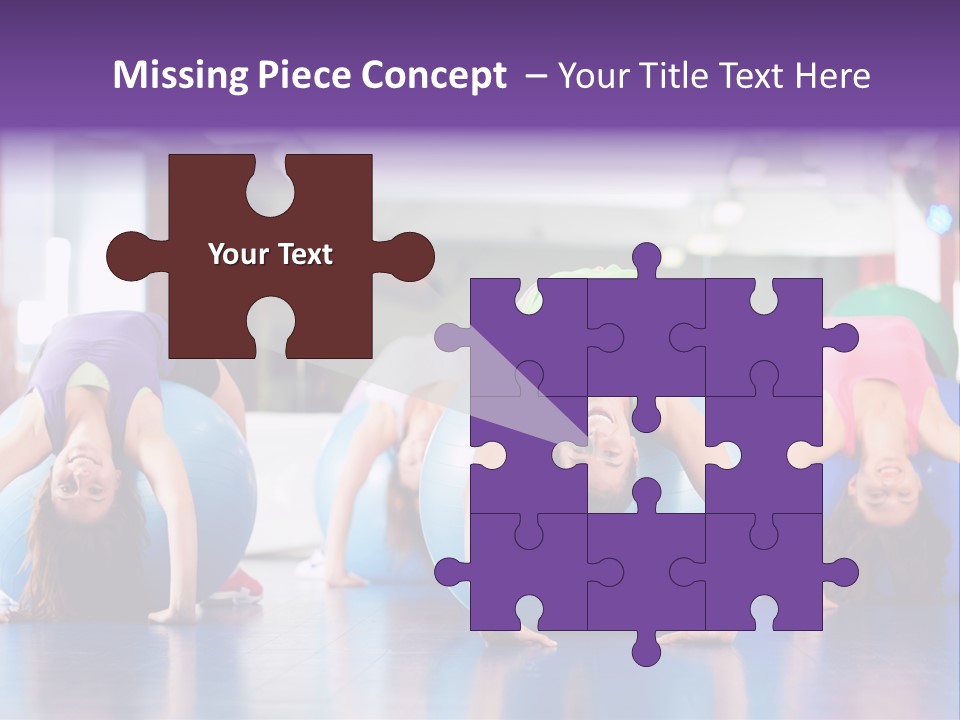 People Ball Sitting Ball PowerPoint Template