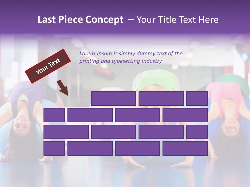 People Ball Sitting Ball PowerPoint Template