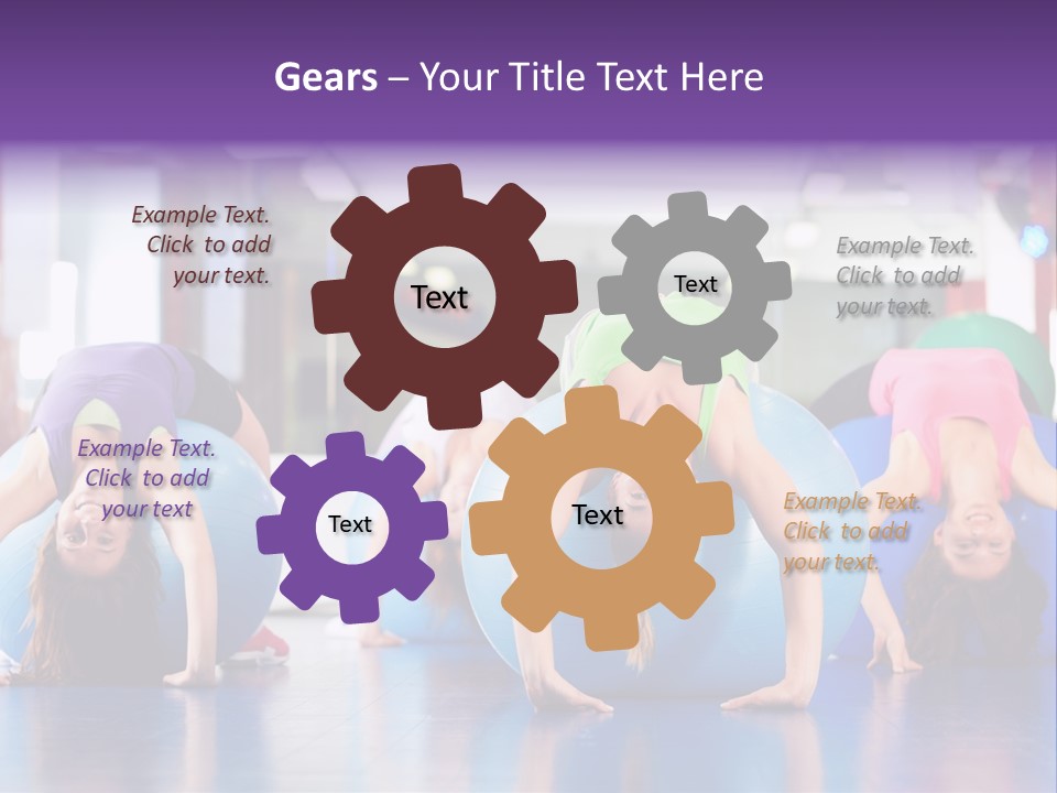 People Ball Sitting Ball PowerPoint Template