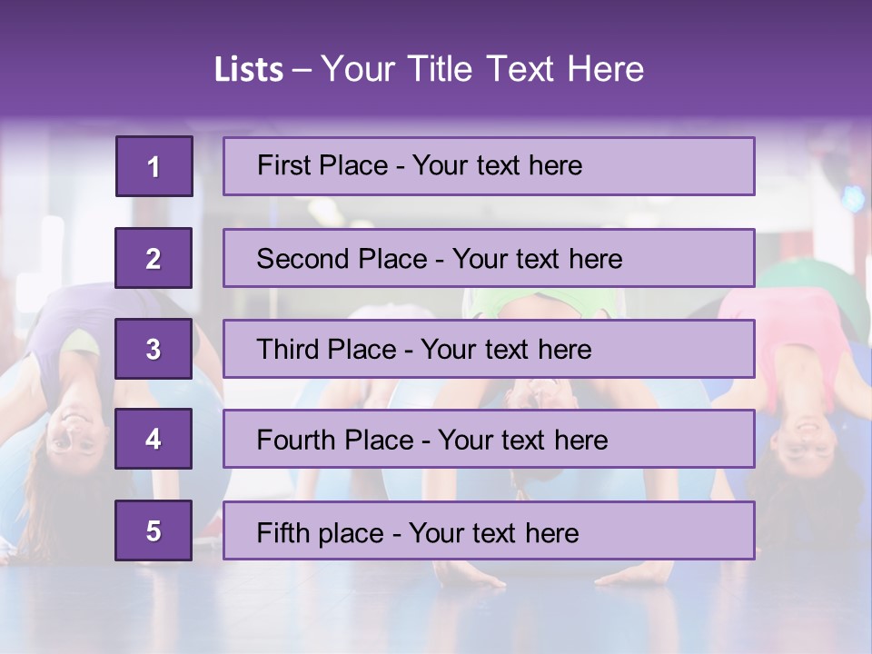 People Ball Sitting Ball PowerPoint Template