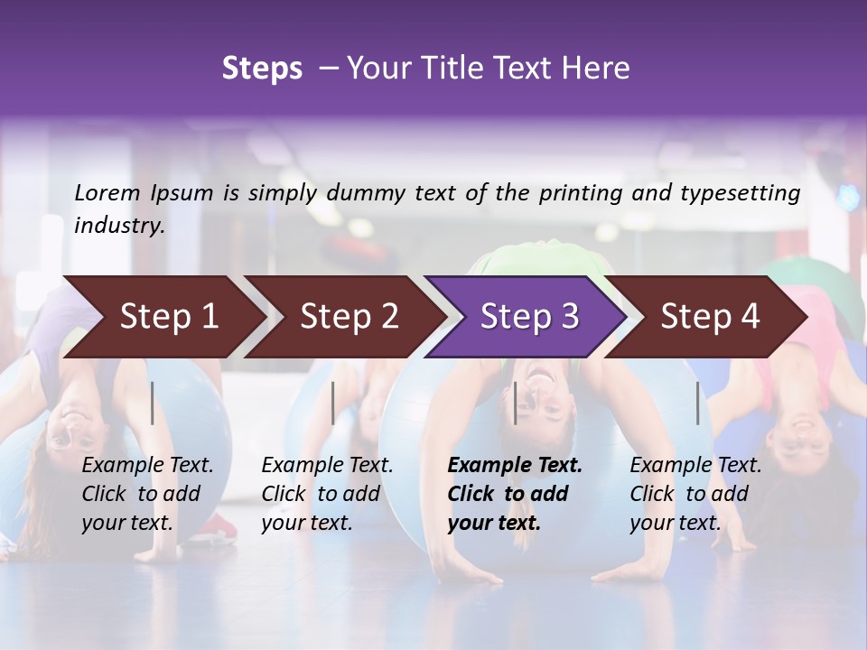 People Ball Sitting Ball PowerPoint Template