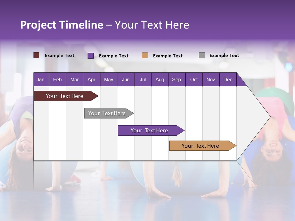 People Ball Sitting Ball PowerPoint Template