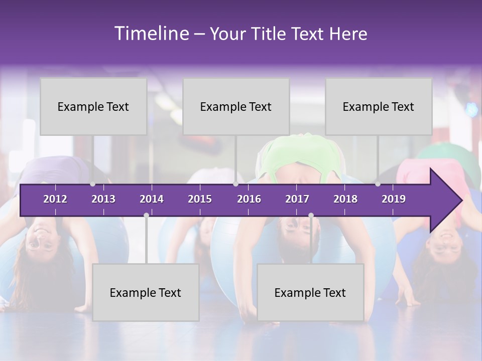 People Ball Sitting Ball PowerPoint Template