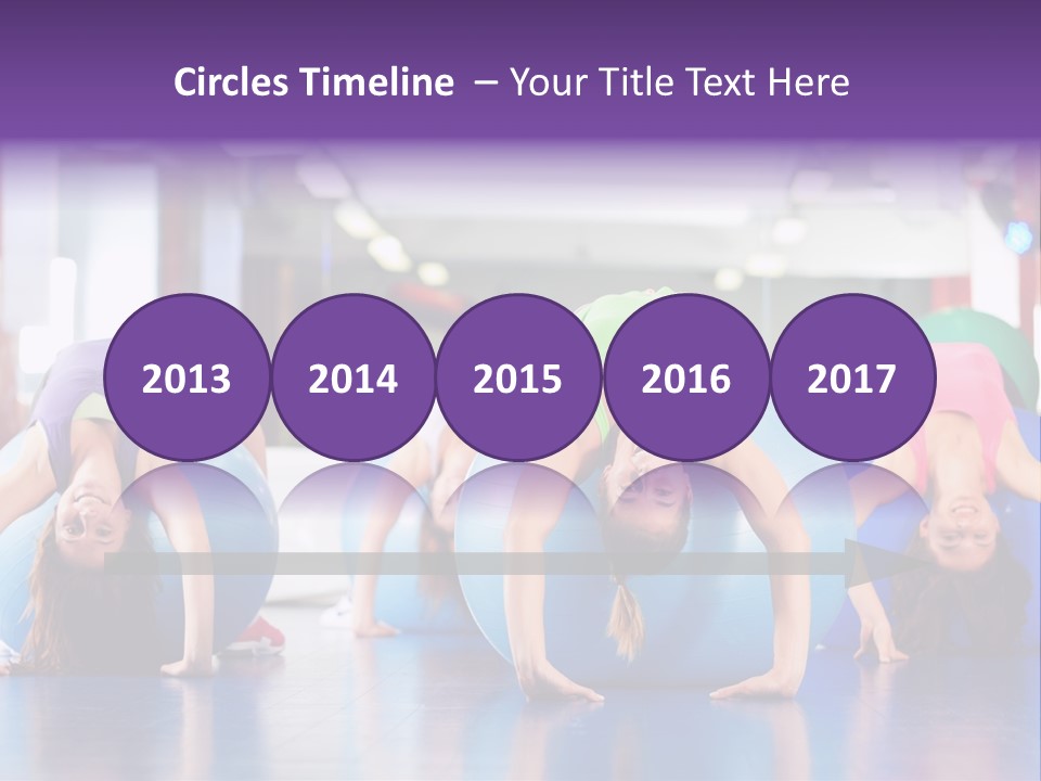 People Ball Sitting Ball PowerPoint Template