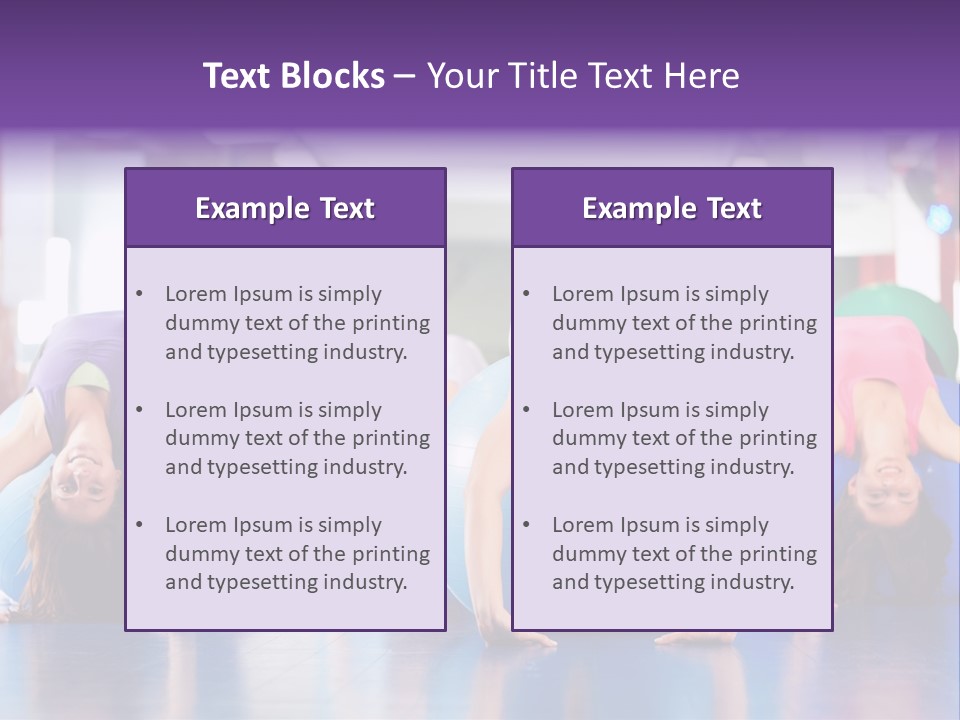 People Ball Sitting Ball PowerPoint Template
