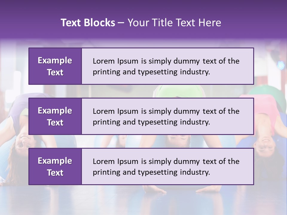 People Ball Sitting Ball PowerPoint Template