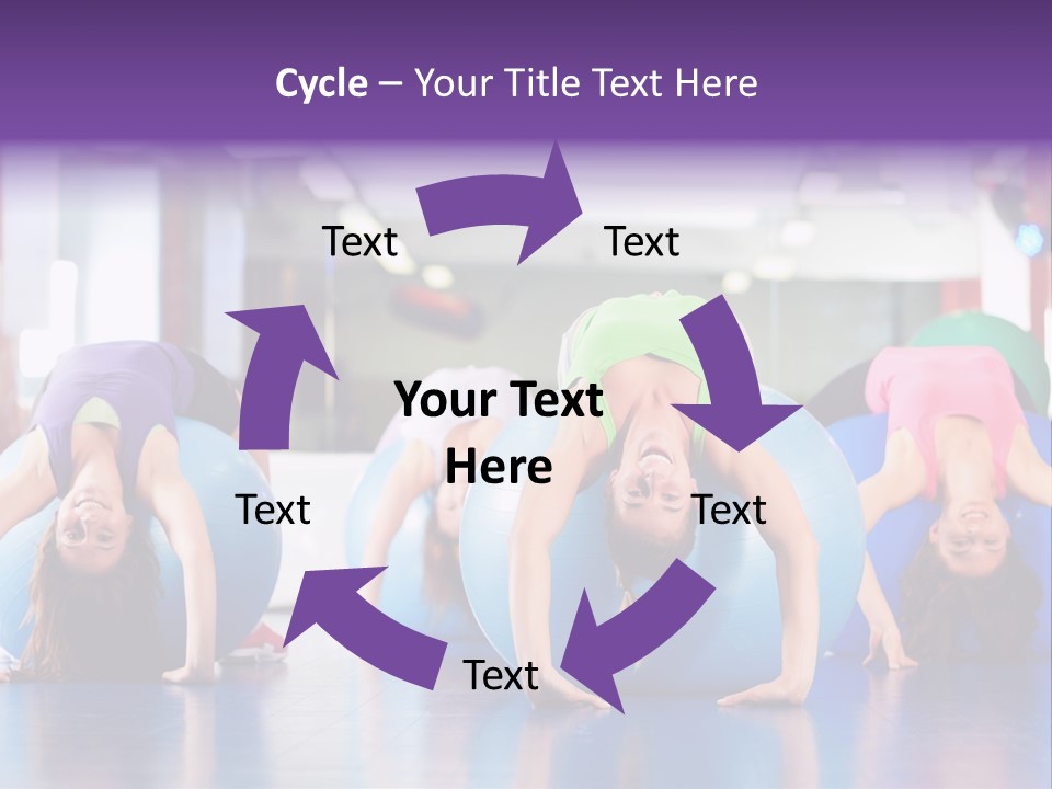 People Ball Sitting Ball PowerPoint Template