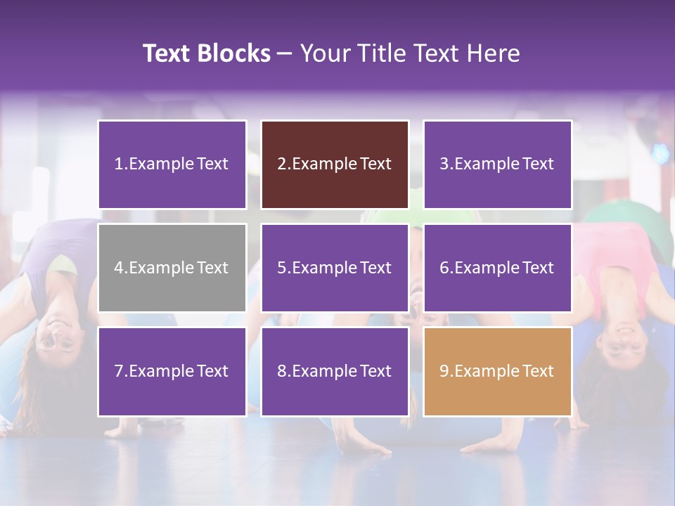 People Ball Sitting Ball PowerPoint Template