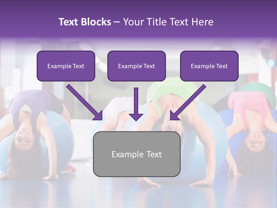 People Ball Sitting Ball PowerPoint Template