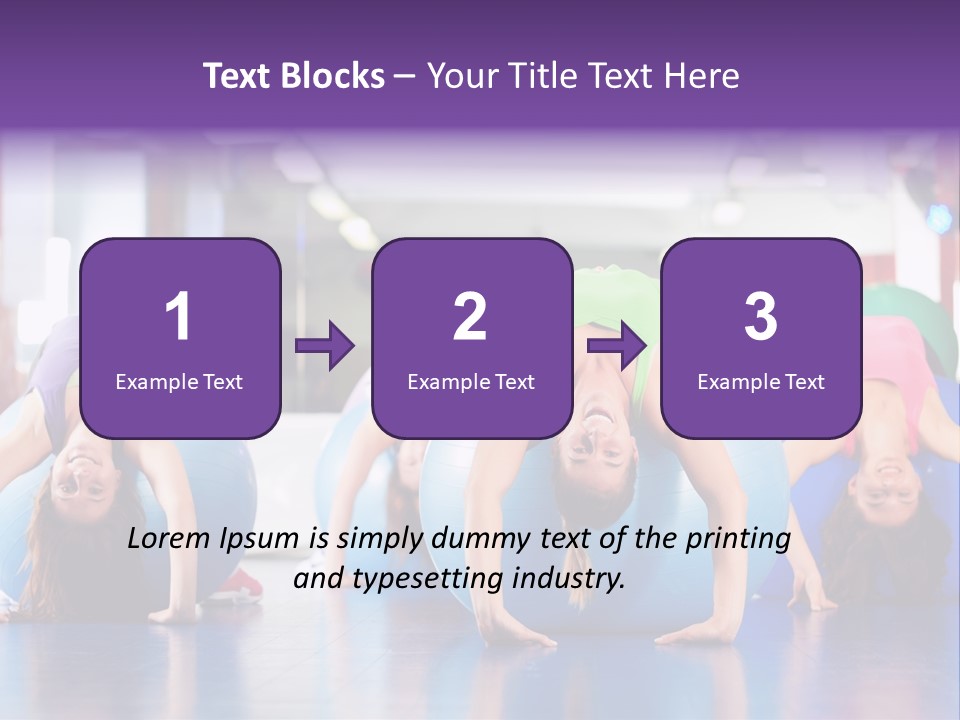 People Ball Sitting Ball PowerPoint Template