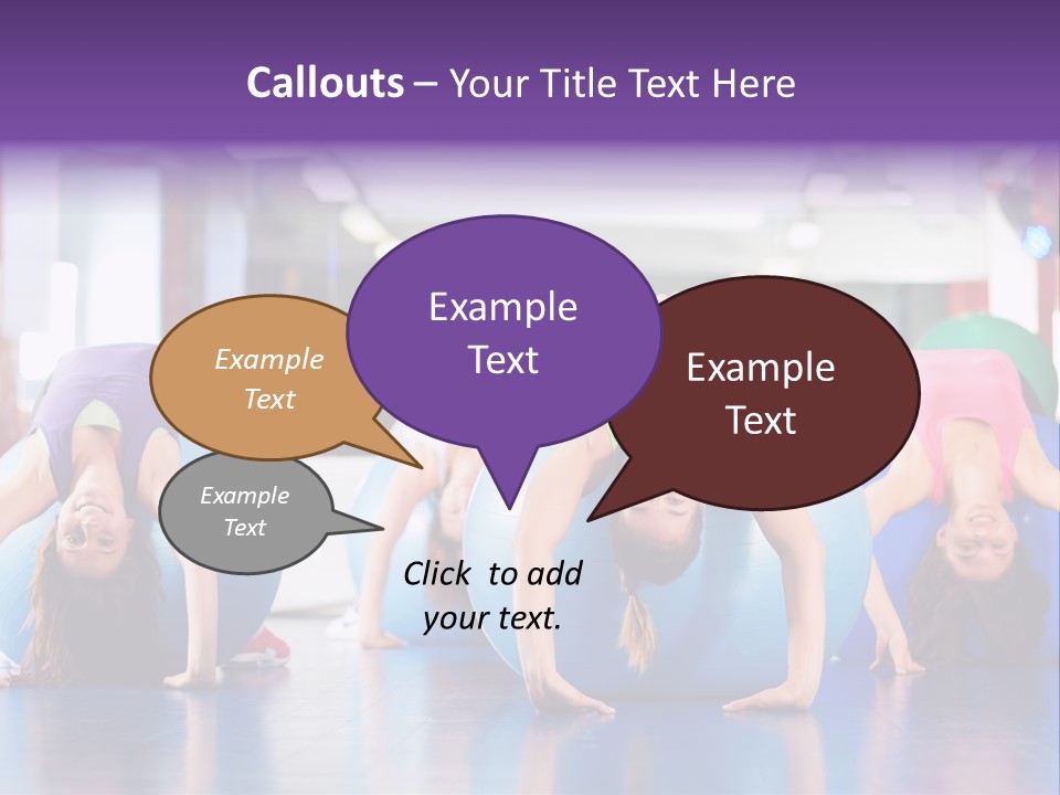 People Ball Sitting Ball PowerPoint Template