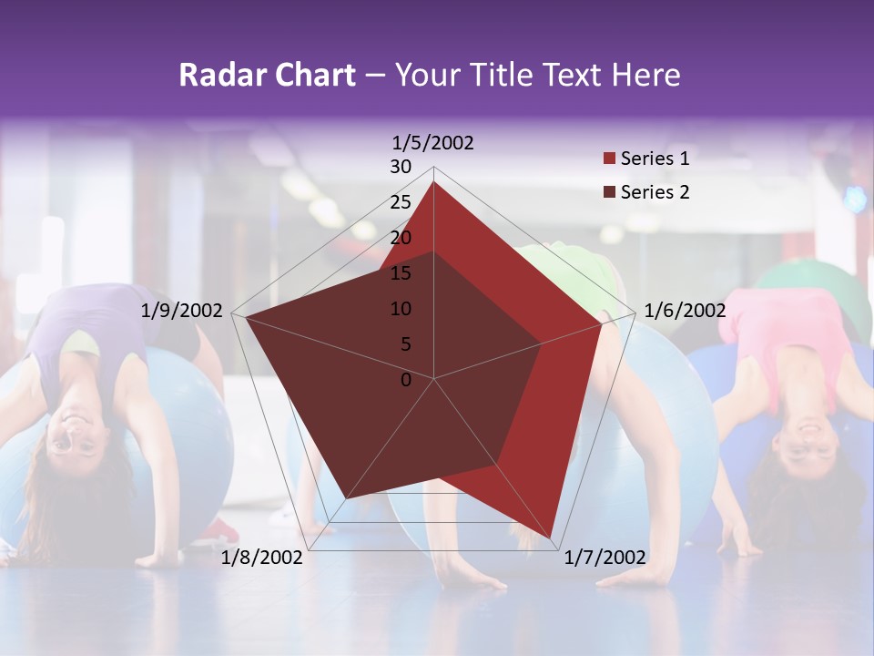 People Ball Sitting Ball PowerPoint Template
