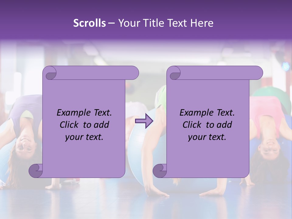 People Ball Sitting Ball PowerPoint Template