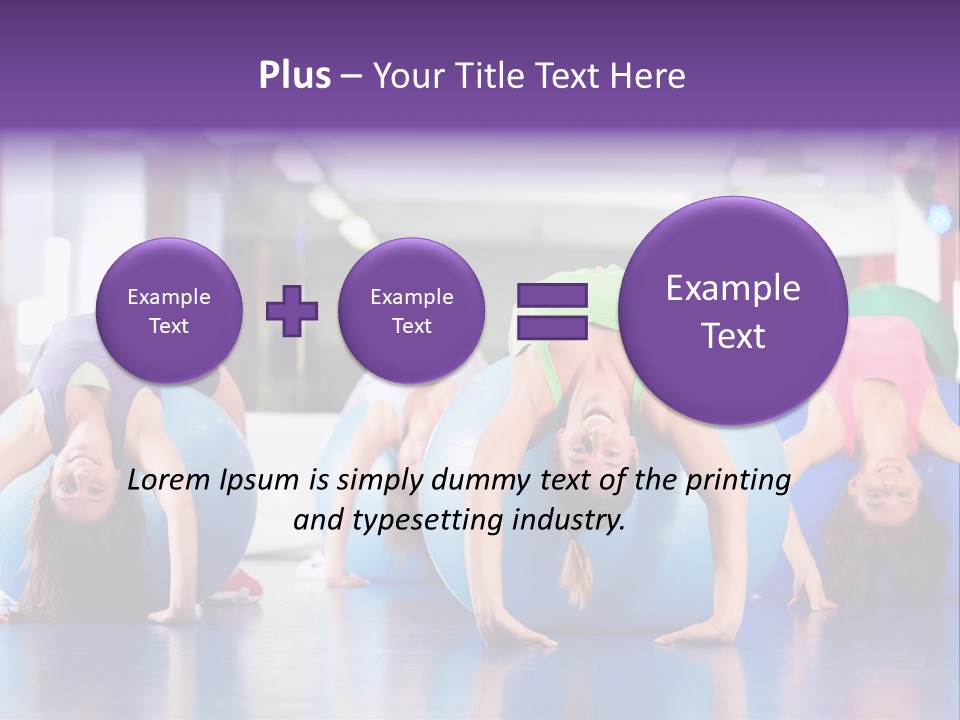 People Ball Sitting Ball PowerPoint Template