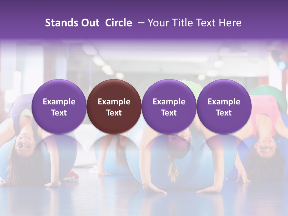 People Ball Sitting Ball PowerPoint Template
