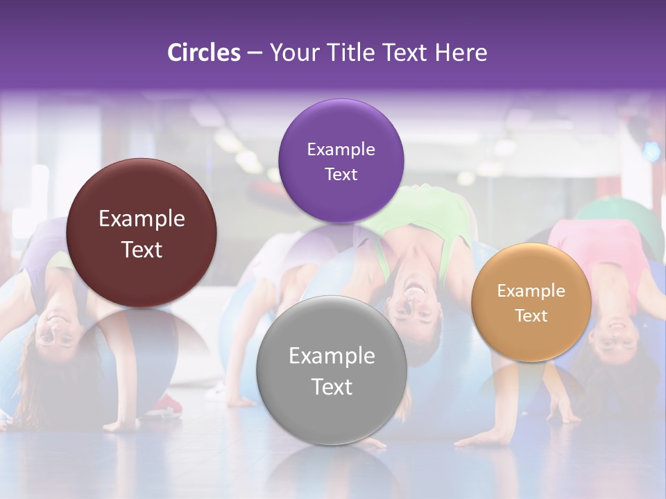 People Ball Sitting Ball PowerPoint Template