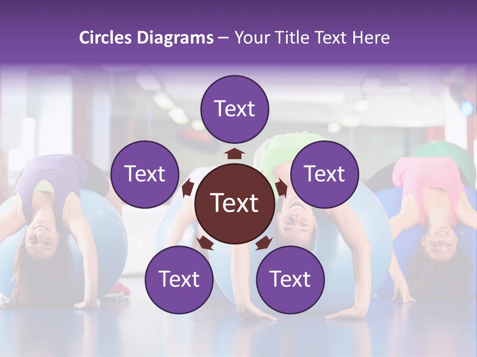 People Ball Sitting Ball PowerPoint Template