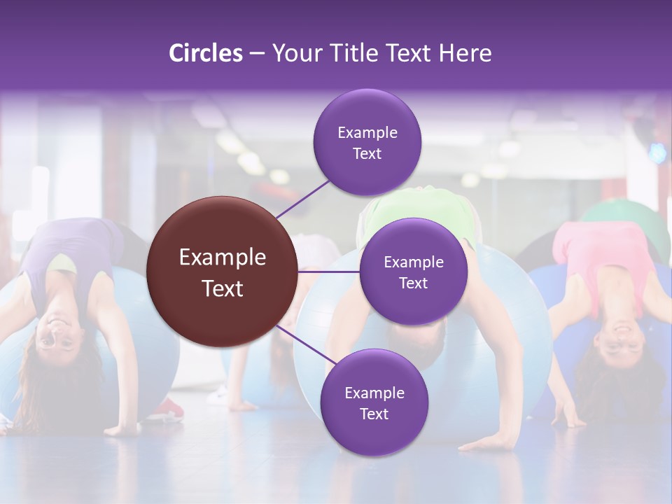 People Ball Sitting Ball PowerPoint Template