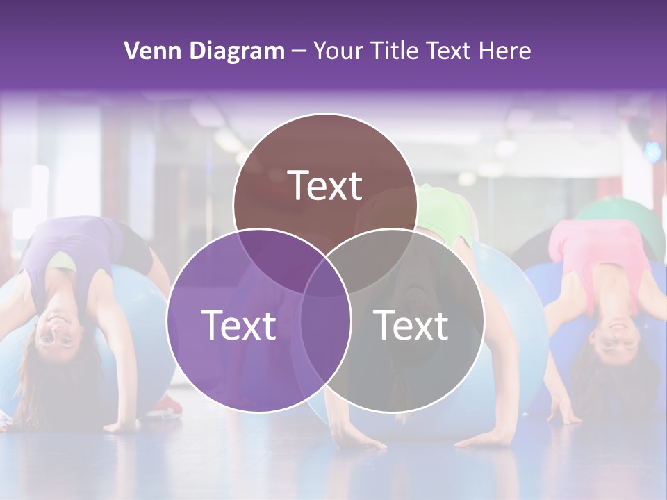 People Ball Sitting Ball PowerPoint Template