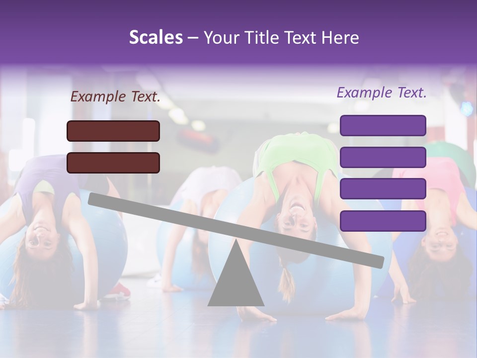 People Ball Sitting Ball PowerPoint Template