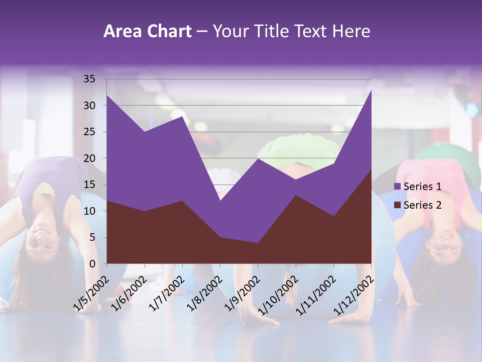 People Ball Sitting Ball PowerPoint Template