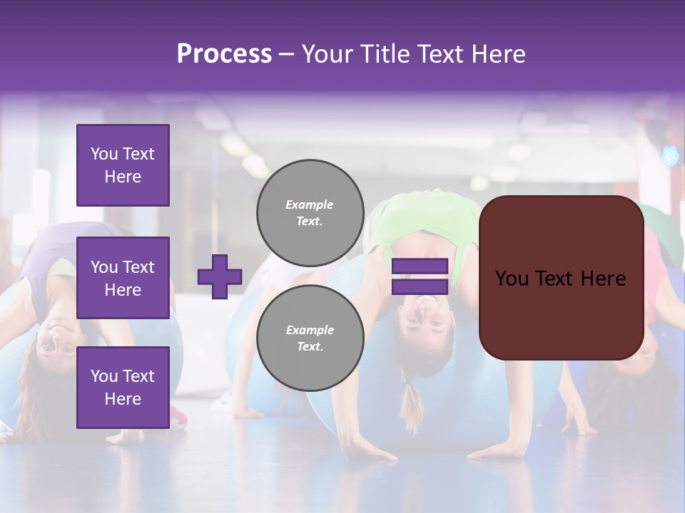 People Ball Sitting Ball PowerPoint Template