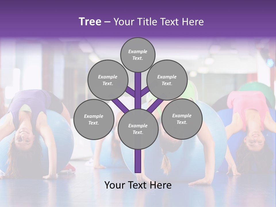 People Ball Sitting Ball PowerPoint Template