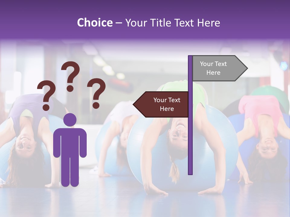 People Ball Sitting Ball PowerPoint Template