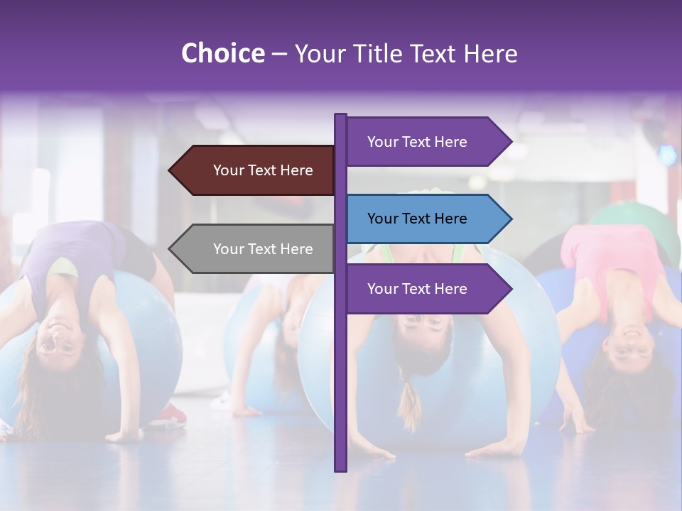 People Ball Sitting Ball PowerPoint Template