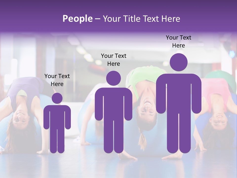 People Ball Sitting Ball PowerPoint Template