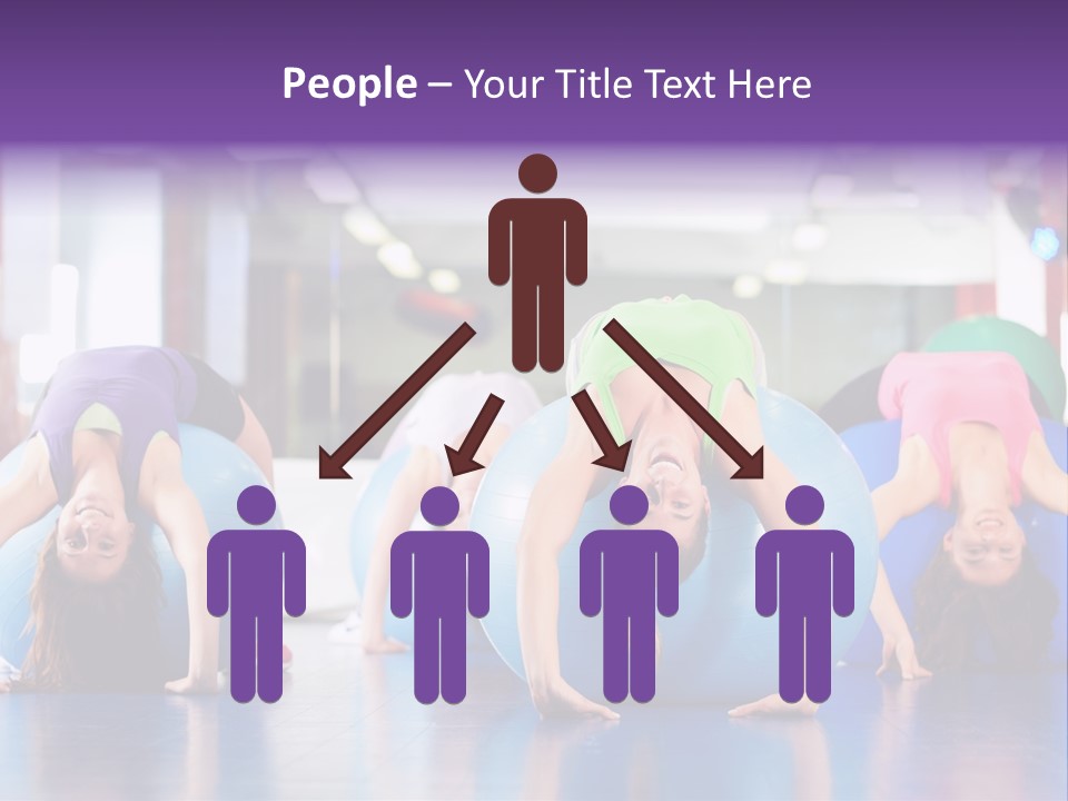 People Ball Sitting Ball PowerPoint Template