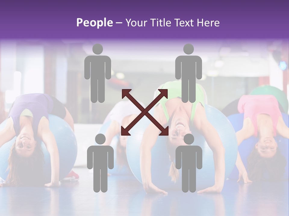 People Ball Sitting Ball PowerPoint Template