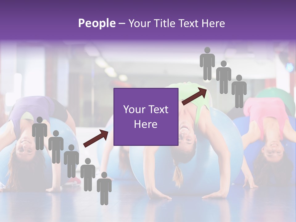 People Ball Sitting Ball PowerPoint Template