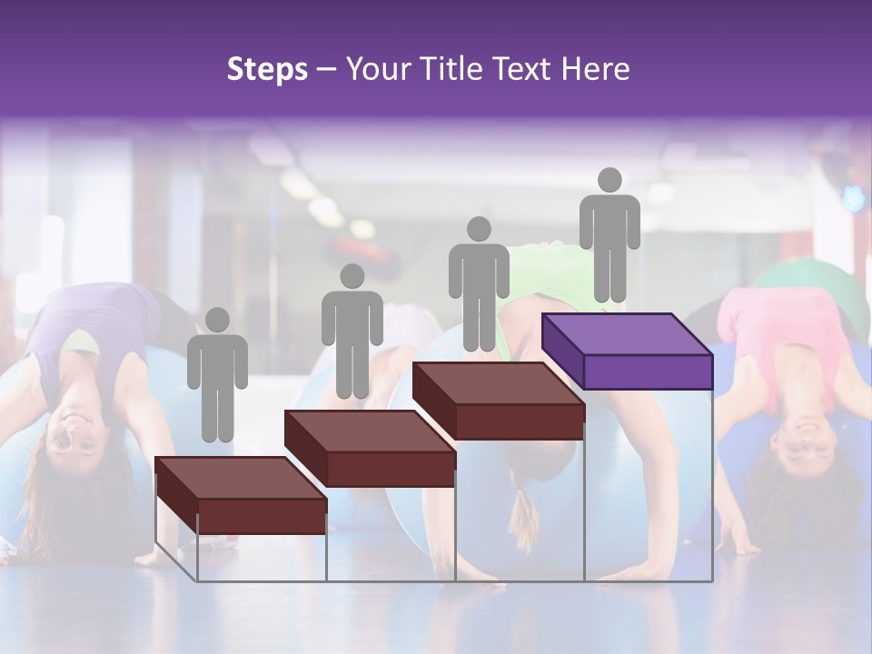 People Ball Sitting Ball PowerPoint Template